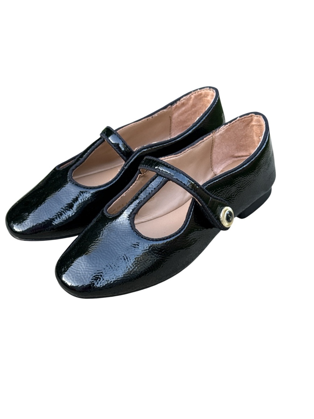 Sam Edelman Kids Melody Black Patent Leather T-Strap Mary Jane Flats Size 12M